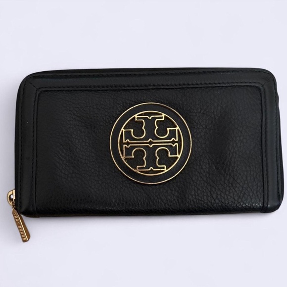 Tory Burch Handbags - Tory Burch Black and Gold Wallet